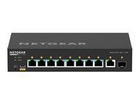 NETGEAR AV Line M4250-9G1F-PoE+ - Switch - L3 - Styrt - 8 x 10/100/1000 (8 PoE+) + 1 x 10/100/1000 + 1 x Gigabit SFP - side til side-luftflyt - rackmonterbar - PoE+ (110 W) GSM4210PD-100EUS