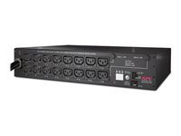 APC Switched Rack PDU AP7911B - Strømfordelingslist (kan monteres i rack) - AC 208 V - Ethernet 10/100 - inngang: NEMA L6-30 - utgangskontakter: 16 (power IEC 60320 C13) - 2U - 3.65 m kabel - svart - for P/N: SMTL1000RMI2UC, SMX1000C, SMX1500RM2UC, SMX1500RM2UCNC, SMX750C, SMX750CNC AP7911B