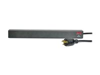 APC Basic Rack-Mount PDU - Strømfordelingslist (kan monteres i rack) - AC 208 V - inngang: NEMA L6-20 - utgangskontakter: 12 (power IEC 60320 C13) - 1U - 19" - 3.66 m kabel - Canada, USA - svart - for P/N: SMTL1000RMI2UC, SMX1000C, SMX1500RM2UC, SMX1500RM2UCNC, SMX750C, SMX750CNC AP9566