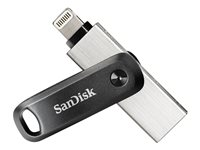 SanDisk iXpand Go - USB-flashstasjon - 256 GB - USB 3.0 / Lightning SDIX60N-256G-GN6NE