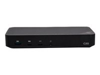 C2G USB-C 11-in-1 Hybrid DisplayLink and DP Alt Mode Triple 4K Docking Station with HDMI, DisplayPort, Ethernet, USB, 3.5mm Audio and Power Delivery up to 100W - Dokkingstasjon - USB-C / Thunderbolt 3 - HDMI, DP - GigE - 130 watt C2G54538