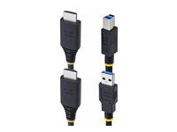 StarTech.com 10ft (3m) HDMI and USB 5Gbps KVM Cable - Tastatur / video / musekabel (KVM) - HDMI, USB-type A (hann) til HDMI, USB Type B (hann) - 3 m - 4K 60Hz støtte, HDR10-støtte - svart HU12210-KVM-CABLE