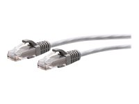 C2G 9ft (2.7m) Cat6a Snagless Unshielded (UTP) Slim Ethernet Network Patch Cable - Gray - Koblingskabel - RJ-45 (hann) til RJ-45 (hann) - 2.7 m - 4.8 mm - UTP - CAT 6a - uten hindringer, formstøpt - grå C2G30119