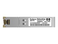 HPE X120 - SFP (mini-GBIC) transceivermodul - Gigabit Ethernet - 1000Base-T - RJ-45 - opp til 100 m - gjenmarkedsført - for HP 3100; HPE 10512, 12504, 1910, 3100, 3600, 5500, 5920, 7506; FlexFabric 1.92, 11908 JD089BR