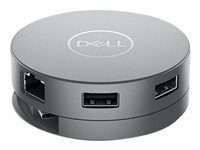 Dell Mobile Adapter DA310 - Dokkingstasjon - USB-C - VGA, DP, HDMI, USB-C - 1GbE - med 3-års Basic Hardware Warranty DELL-DA310