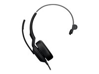 Jabra Evolve2 50 UC Mono - Hodesett - on-ear - kablet - aktiv støydemping - USB-C - svart - Zoom Certified, Certified for Microsoft Teams, Cisco Webex Certified, Alcatel-Lucent Certified, Unify Certified, Google Meet Certified, Amazon Chime Certified 25089-889-899