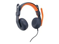 Logitech Zone Learn On-Ear Wired Headset for Learners, USB-A - Hodetelefoner med mikrofon - on-ear - erstatning - kablet - USB-C 981-001367