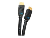 C2G 25ft Ultra Flexible 4K Active HDMI Cable Gripping 4K 60Hz - In-Wall M/M - HDMI-kabel med Ethernet - HDMI hann til HDMI hann - 7.6 m - svart - aktiv, 4K 60Hz støtte C2G10382