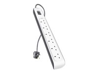 Belkin 6 Outlet Power Surge Protector - Overspenningsavleder - utgangskontakter: 6 BSV603AF2M