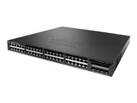 Cisco Catalyst 3650-48PD-S - Switch - L3 - Styrt - 48 x 10/100/1000 (PoE+) + 2 x SFP - stasjonær, rackmonterbar - PoE+ (390 W) - med 5 x Cisco Access Point Adder License (LIC-CTIOS-1A) WS-C3650-48PWD-S