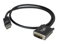 C2G 15ft DisplayPort to DVI-D Adapter Cable - M/M - Adapterkabel - TAA-samsvar - DisplayPort (hann) til DVI-D (hann) - 4.57 m - tommelskruer, 1920 x 1200 (WUXGA)-støtte - svart 54342
