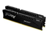 Kingston FURY Beast - DDR5 - sett - 16 GB: 2 x 8 GB - DIMM 288-pin - 4800 MHz / PC5-38400 - CL38 - 1.1 V - ikke-bufret - on-die ECC KF548C38BBK2-16