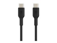 Belkin BoostCharge - USB-kabel - 24 pin USB-C (hann) til 24 pin USB-C (hann) - 2 m - svart CAB003BT2MBK