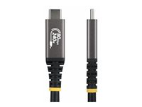 StarTech.com - USB-kabel - 24 pin USB-C (hann) til 24 pin USB-C (hann) - USB4 / Thunderbolt / DisplayPort 2.1 - 50 cm - 4K 120 Hz støtte, 8K 60Hz støtte, utvidet effektområde (EPR), støtte for Power Delivery 3,1 - svart CC50CM80GUSB4CABLE