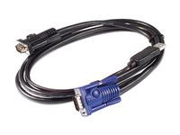 APC - Video- / USB-kabel - USB, HD-15 (VGA) (hann) til HD-15 (VGA) (hann) - 7.6 m - for APC 16 Port Multi-Platform Analog KVM, 8 Port Multi-Platform Analog KVM AP5261