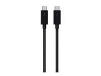 Belkin Thunderbolt 3 - Thunderbolt-kabel - 24 pin USB-C (hann) til 24 pin USB-C (hann) - USB 3.1 Gen 2 / Thunderbolt 3 / DisplayPort 1.2 - 80 cm - svart - for P/N: F4U109tt F2CD084BT0.8MBK