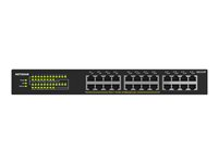 NETGEAR GS324P - Switch - ikke-styrt - 16 x 10/100/1000 (PoE+) + 8 x 10/100/1000 - rackmonterbar, stasjonær - PoE+ (190 W) GS324P-100EUS