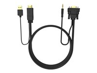 VISION Techconnect - Video/lydkabel - HDMI, USB (kun strøm) hann til HD-15 (VGA), mini-phone stereo 3.5 mm hann - 2 m - svart - USB-strøm TC 2MHDMIVGA/BL