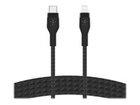 Belkin BoostCharge - Lightning-kabel - 24 pin USB-C hann til Lightning hann - 1 m - svart CAA011BT1MBK
