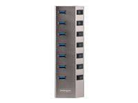 StarTech.com 7-Port Self-Powered USB-C Hub with Individual On/Off Switches, USB 3.0 5Gbps Expansion Hub w/Power Supply, Desktop/Laptop USB-C to USB-A Hub, 7x BC 1.2 (1.5A), USB Type C Hub - USB-C/A Host Cables (5G7AIBS-USB-HUB-EU) - Hub - 7 x USB 3.2 Gen 1 - stasjonær 5G7AIBS-USB-HUB-EU