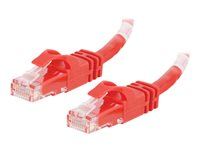 C2G Cat6 Booted Unshielded (UTP) Crossover Patch Cable - Krysskabel - RJ-45 (hann) til RJ-45 (hann) - 2 m - UTP - CAT 6 - formstøpt, uten hindringer, flertrådet - rød 83559