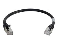 C2G Cat6a Booted Shielded (STP) Network Patch Cable - Koblingskabel - RJ-45 (hann) til RJ-45 (hann) - 2 m - STP - CAT 6a - formstøpt, uten hindringer, flertrådet - svart 89917