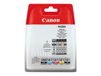 Canon CLI-581 BK/C/M/Y Multi Pack - 4-pack - 5.6 ml - svart, gul, cyan, magenta - original - blister - blekkbeholder - for PIXMA TS6251, TS6350, TS6351, TS705, TS8251, TS8252, TS8350, TS8352, TS9550, TS9551 2103C004