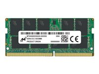 Micron - DDR4 - modul - 16 GB - SO DIMM 260-pin - 3200 MHz / PC4-25600 - CL22 - 1.2 V - ikke-bufret - ECC MTA9ASF2G72HZ-3G2F1R