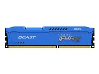 Kingston FURY Beast - DDR3 - sett - 8 GB: 2 x 4 GB - DIMM 240-pin - 1600 MHz / PC3-12800 - CL10 - 1.5 V - ikke-bufret - ikke-ECC - blå KF316C10BK2/8