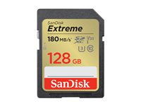 SanDisk - Flashminnekort (microSDXC til SD-adapter inkludert) - 128 GB - Video Class V30 / UHS-I U3 / Class10 - microSDXC UHS-I SDSDXVA-128G-GNCIN