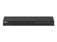 NETGEAR AV Line M4250-10G2F-PoE+ - Switch - L3 - Styrt - 10 x 10/100/1000 (8 PoE+) + 2 x Gigabit SFP - side til side-luftflyt - rackmonterbar - PoE+ (240 W) - AC GSM4212P-111EUS