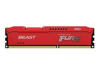 Kingston FURY Beast - DDR3 - modul - 8 GB - DIMM 240-pin - 1600 MHz / PC3-12800 - CL10 - 1.5 V - ikke-bufret - ikke-ECC - rød KF316C10BR/8