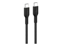 Belkin BoostCharge Pro - USB-kabel - 24 pin USB-C (hann) til 24 pin USB-C (hann) - 1 m - flettet kabel, USB Power Delivery (240 W) - svart CAB025HQ1MBK