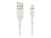 Belkin BOOST CHARGE - Lightning-kabel - Lightning hann til USB hann - 15 cm - hvit CAA002BT0MWH