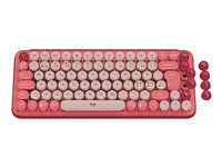 Logitech POP Keys - Tastatur - trådløs - Bluetooth 5.1, Bluetooth LE - QWERTY - Pan Nordic - tastsvitsj: Brown Tactile - hjerteknuser 920-010733