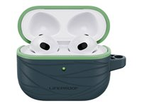 LifeProof Eco-Friendly - Eske for trådløse øretelefoner - 75 % havbasert resirkulert plast - neptun - for Apple AirPods (3. generasjon) 77-88180